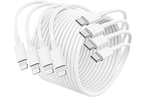 4Pack USB C to Lightning Cable 6FT for Rapid Phone Charging