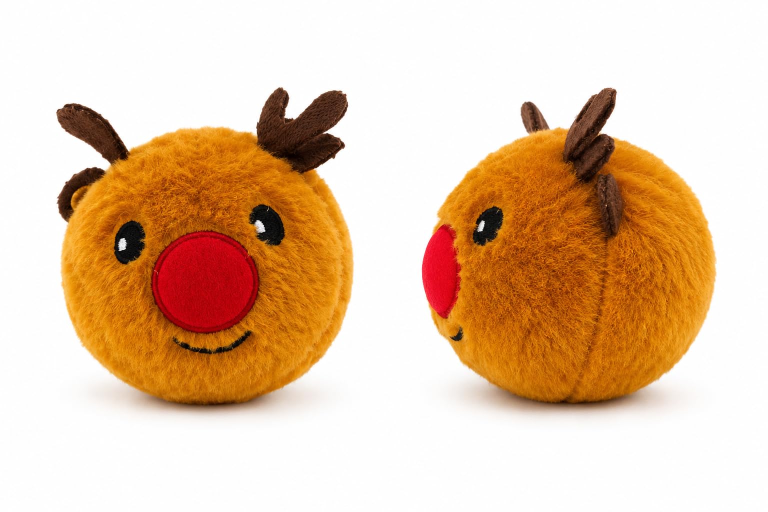 MIKUCHIKU Reindeer Plush Ball Toy for Kids & Pets | Soft Plush Tennis Ball | Safe Indoor Play Ball | Dog Fetch Toy | Cat Toy | Washable Gift Toy | 4 Inch-image-18