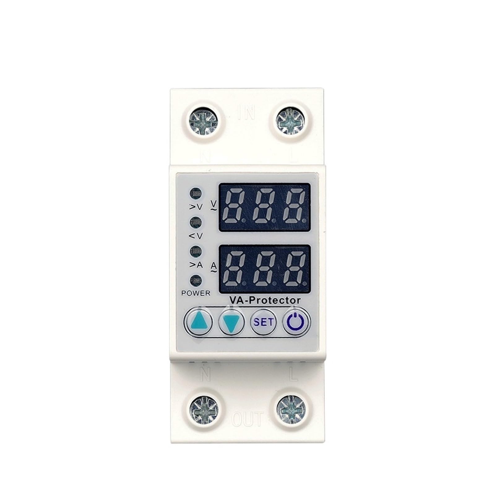 AVSBBYEPS Din Rail Dual Display Adjustable Over Voltage Current and Under Protective Device Protector Relay 40A63A80A 220V 230V(40A)