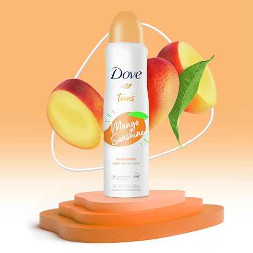 Dove Teens Dry Spray Antiperspirant Deodorant Mango Sunshine 3.8 oz miniatura 4
