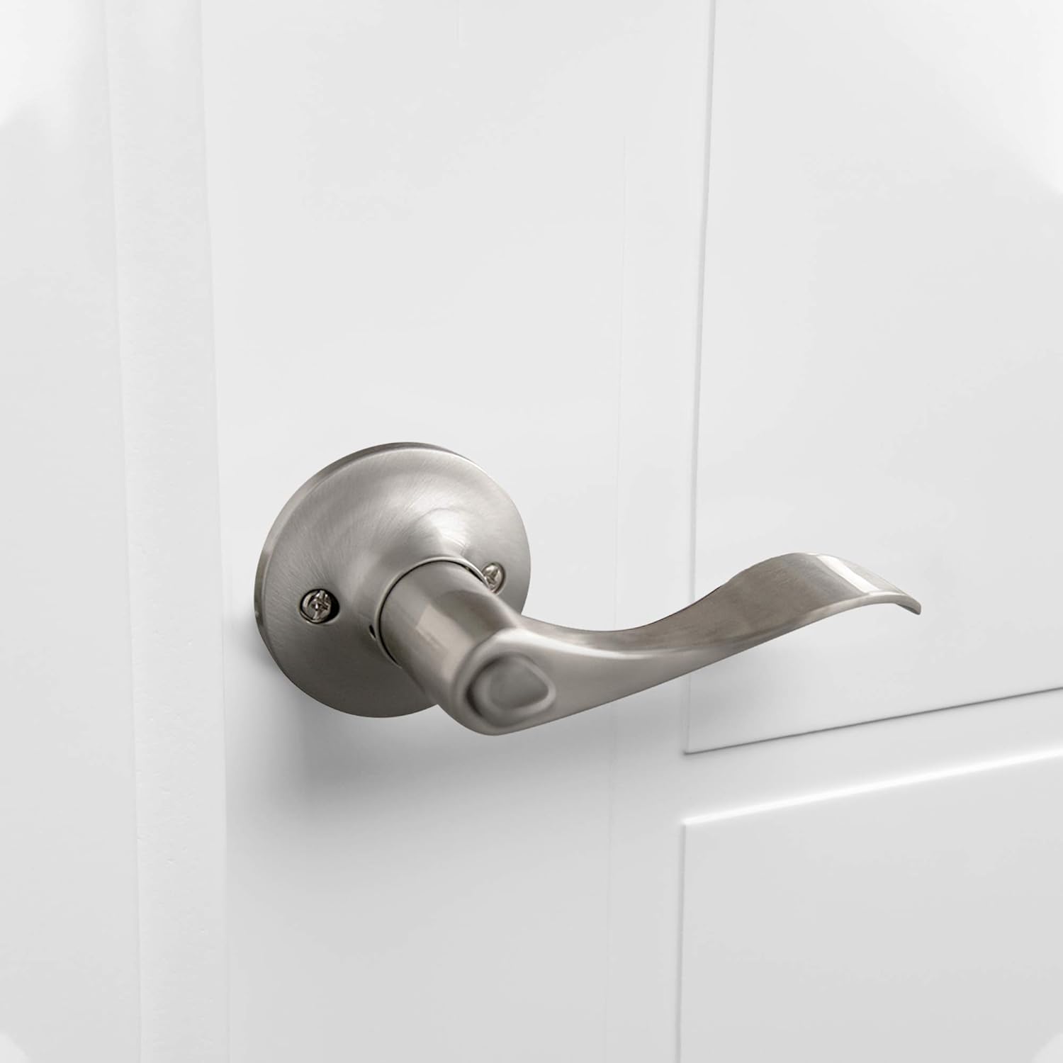 Crаzу Clеаrаnсе Design House 190702 6-Pack Stratford 6-Way Universal Privacy Door Lever, Satin Nickel, Bed & Bath, 6 Piece