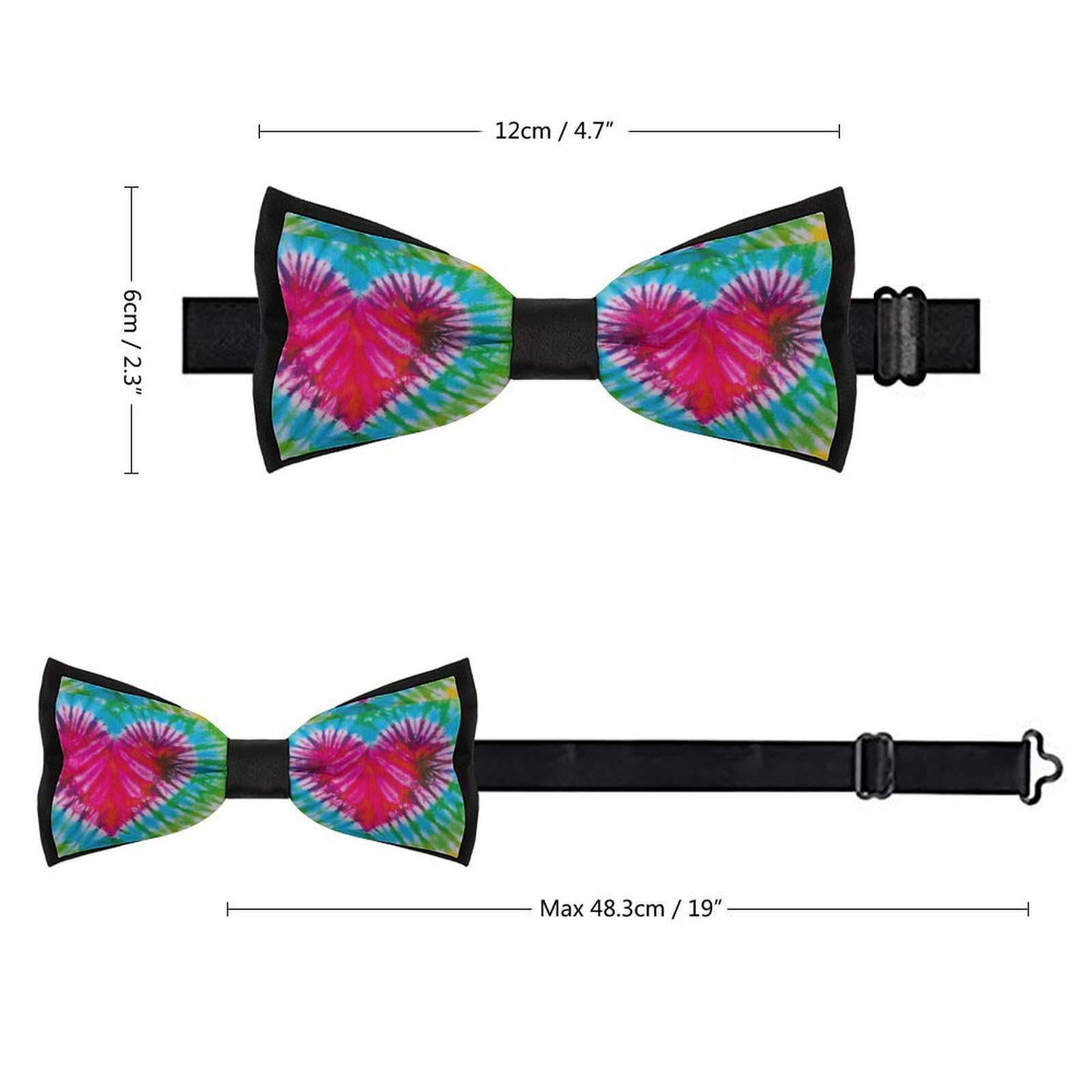 JYYAU Tie Dye Bow Tie Adjustable Necktie For Men Business Fashion Pre-tied Tie Neckwear Novelty Accessory For Weddings Party Festival