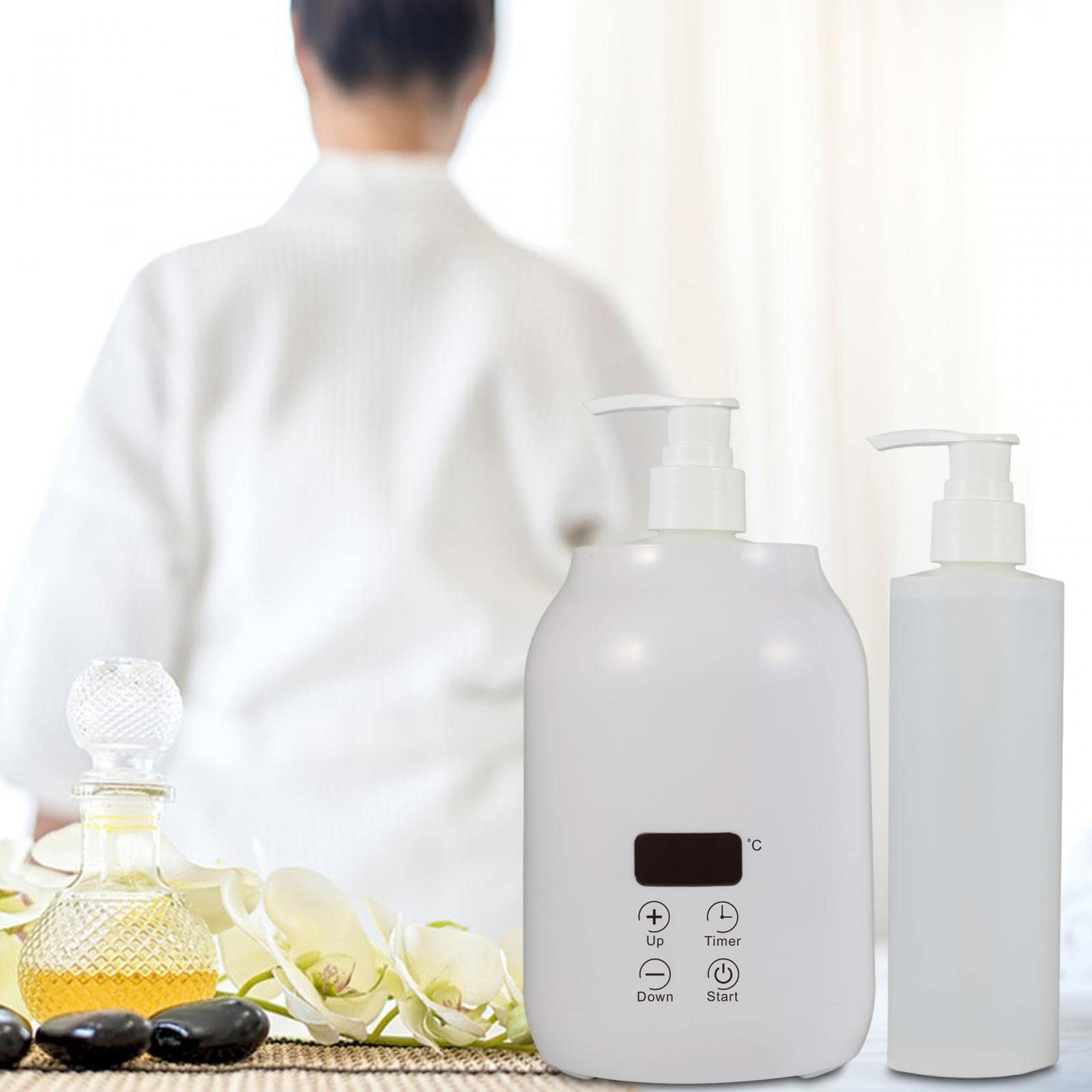 Milageto Riscaldatore di Olio per Bottiglia Singola, Scaldabiberon per Olio Riscaldato Strumenti per Uso Domestico, Riscaldamento Rapido Multiuso, Riscaldatore, Bianco