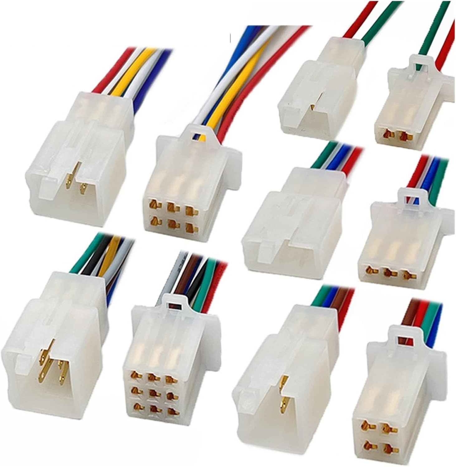 2 3 4 6 9 Pin 2.8mm Motorcycle Electrical Car Connector Wiring Harness Plug with CableNylon Flame Retardant Rubber Sleeve (Color : 4Pin Female Male, Size : 1 Pc with 15cm 18AWG)