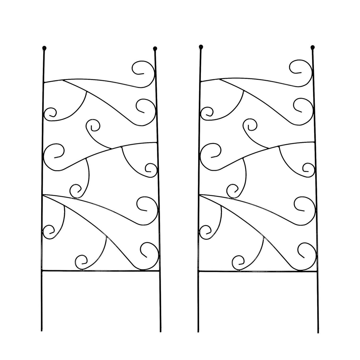 1. GO Metal Garden Trellis Panel for Climbing Plants, 19" Wide x 48" High, 2 Set, OG-0013-2