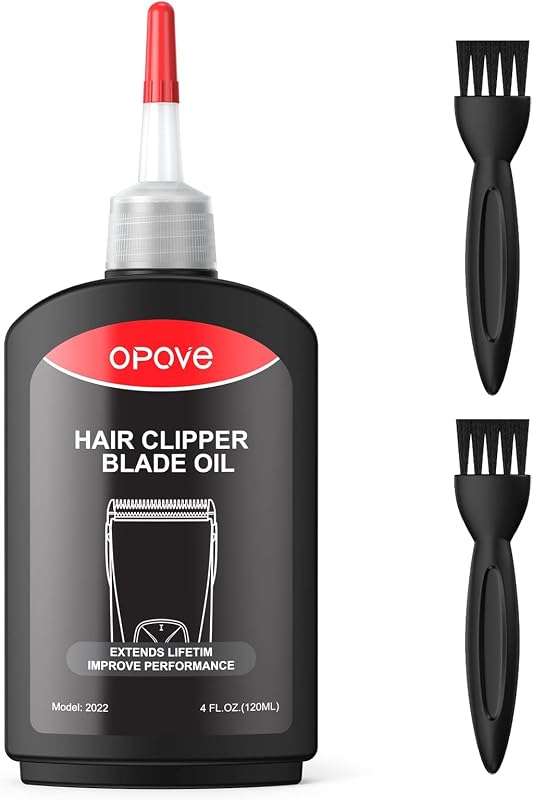 Aceite lubricante premium para cortadoras de pelo, recortadoras, peluqueros, prevención de óxido, 4,05 oz/120 ml, 1 paquete con cepillos limpios