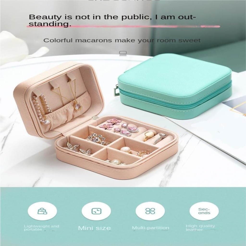 ジュエリーボックス シンプル ポータブル ジュエリー ボックス 旅行 ジュエリー ストレージ バッグ イヤリング ネックレス ジュエ