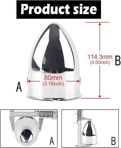 Miniatura 10 de Rheedal 4 tapas centrales de rueda de remolque de 3.27 pulgadas, orificio de 3.27 pulgadas, 4.53 pulgadas de alto, para camión, SUV, RV, llanta,