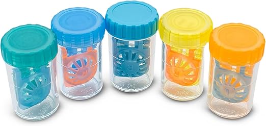 Color Contact Lens Barrel Cases, Contact Lens Washer Cleaner Contact Lens Case, Lens Cleaning Container for Everyday Use, Contact Lens With Lightweight and variant Colors Cases | 3 Pieces