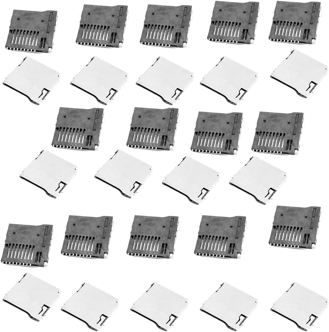 Pack of 15 SD Card Slot Sockets PCB Mount Connector Spring Loaded Push Push Micro SD