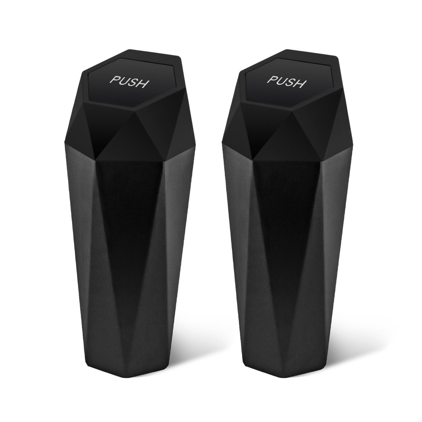 GIONAR 2pcs Car Bin, Car Bins for Front of Car, Convenient Car Gadgets for Men, Mini Diamond Design Cup Holder Trash Bin, Ideal Car Accessories for Home, Office, Kitchen, Bedroom