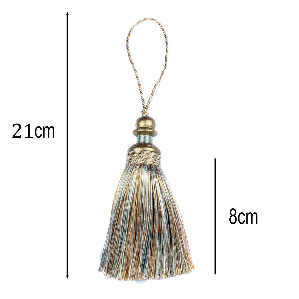 QUNINE 1 pz/2 pz/4 pz Corda Appesa Nappe di Seta Frange Cucito, per Cinghie Portachiavi Gioielli Frange Nappa Abbellire Accessori per Tende Fai da Te, Beige, 2 Pezzi (Mix 4 Pezzi)