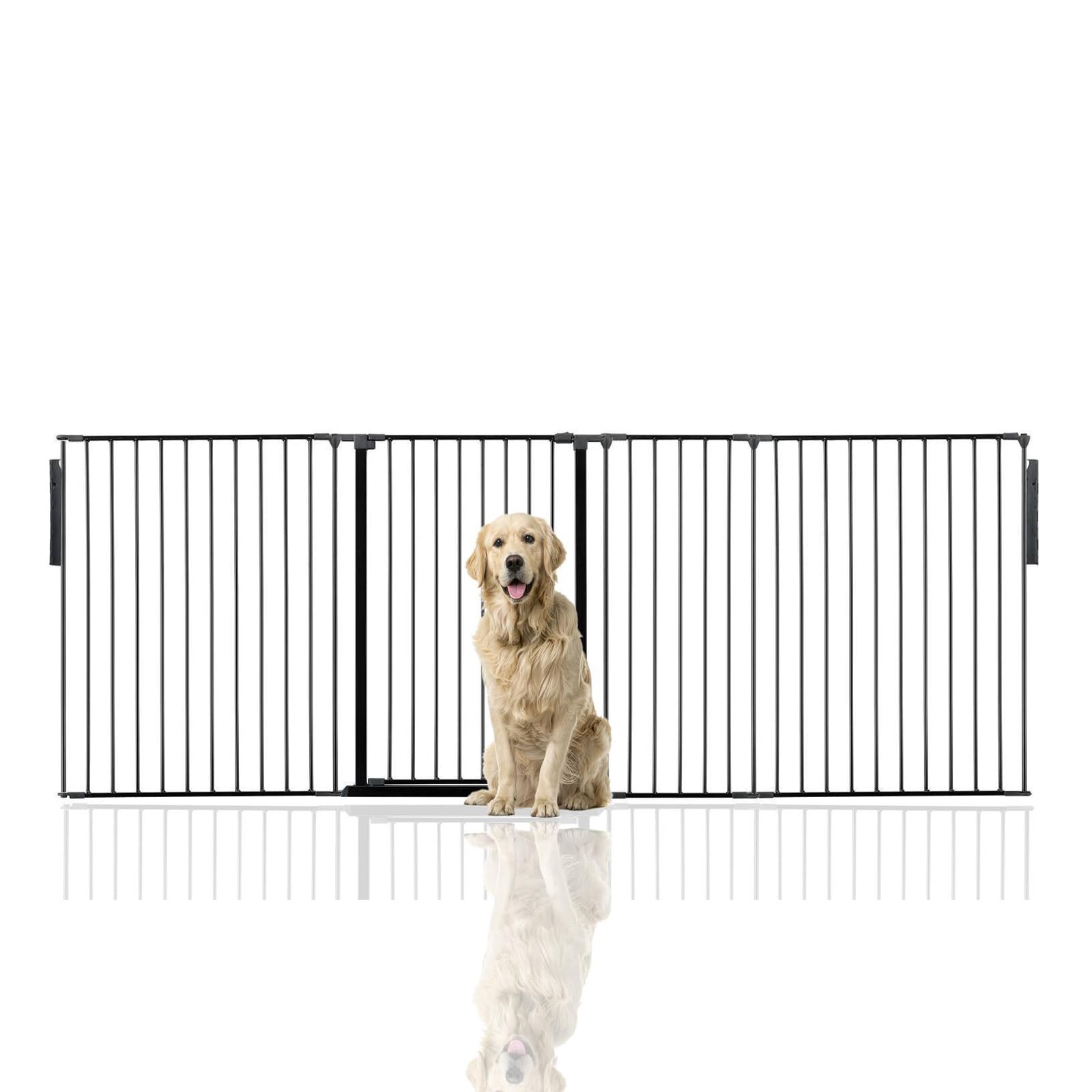 Bettacare Premium Extra Tall Multi Panel Flexible Dog BarrierUp To 272Cm WideBlack105Cm Tall from B&Q