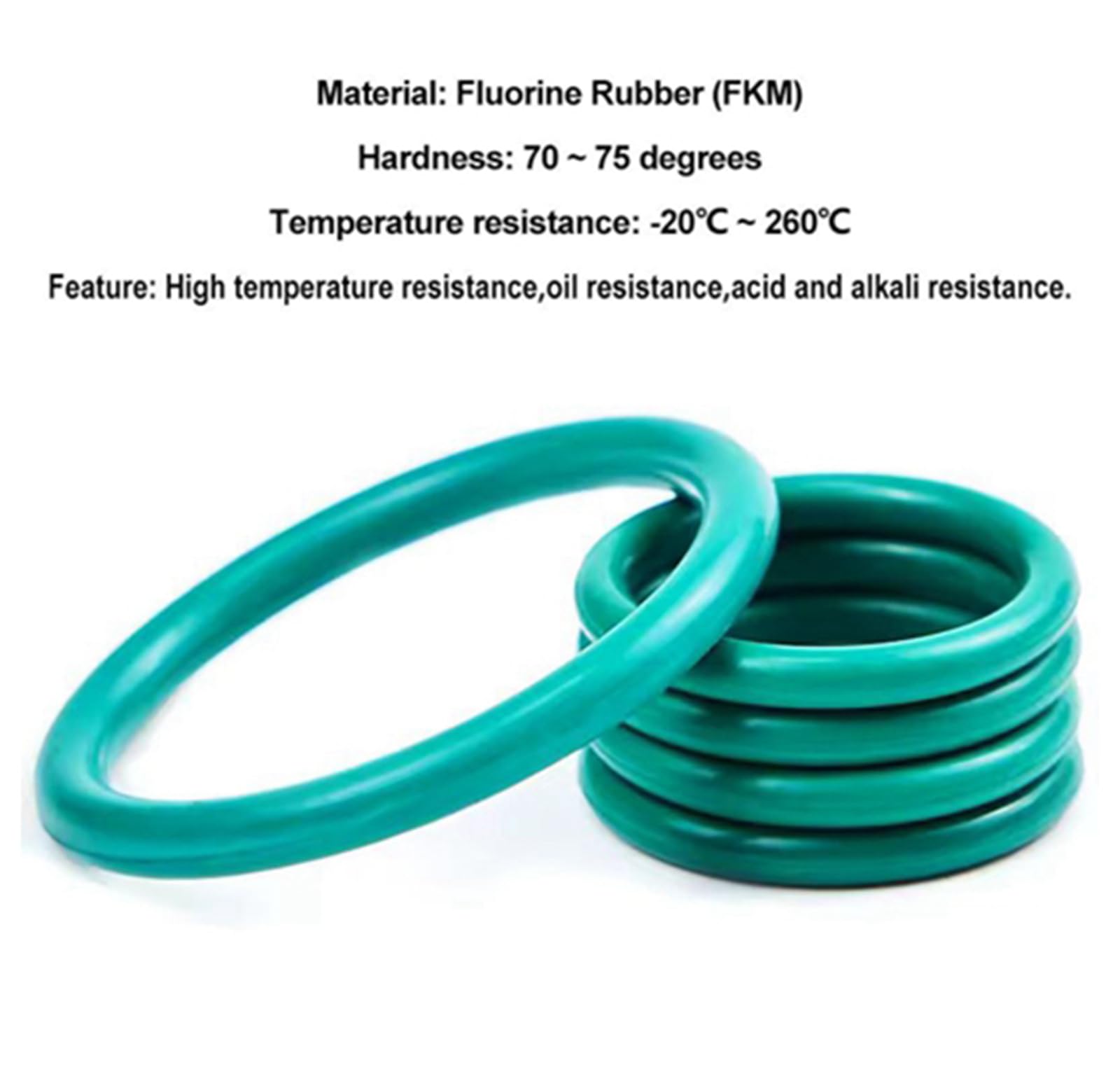 Junta tórica de FKM verde (diámetro interior: 920 mm, grosor: 10 mm), resistente a altas temperaturas, para sellado de motores, bombas, válvulas y tuberías,940x920x10mm