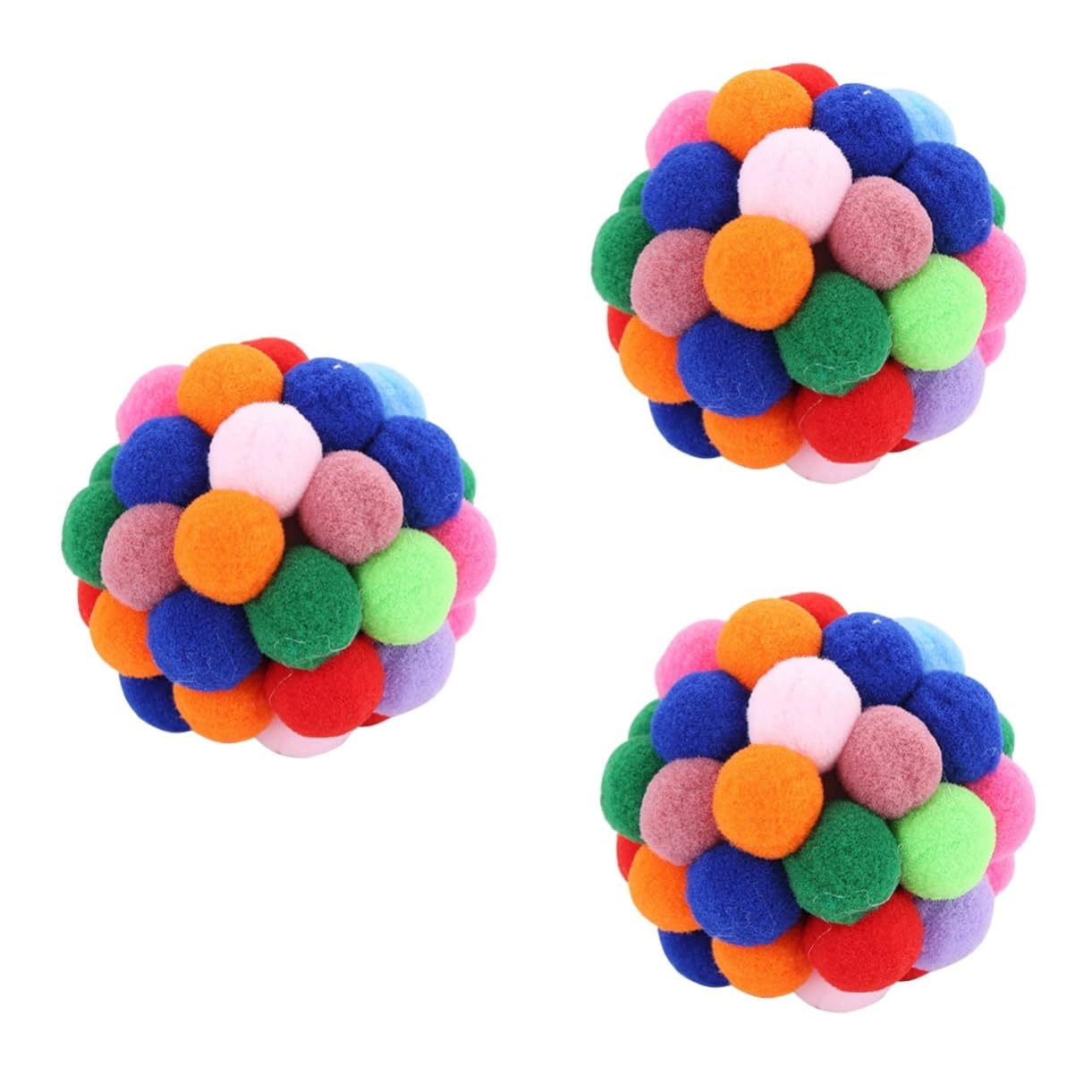 Toddmomy Pcs Bell Balls Cat Toys Funny Cat Toys Rattle Bounce Ball for Kitten Random