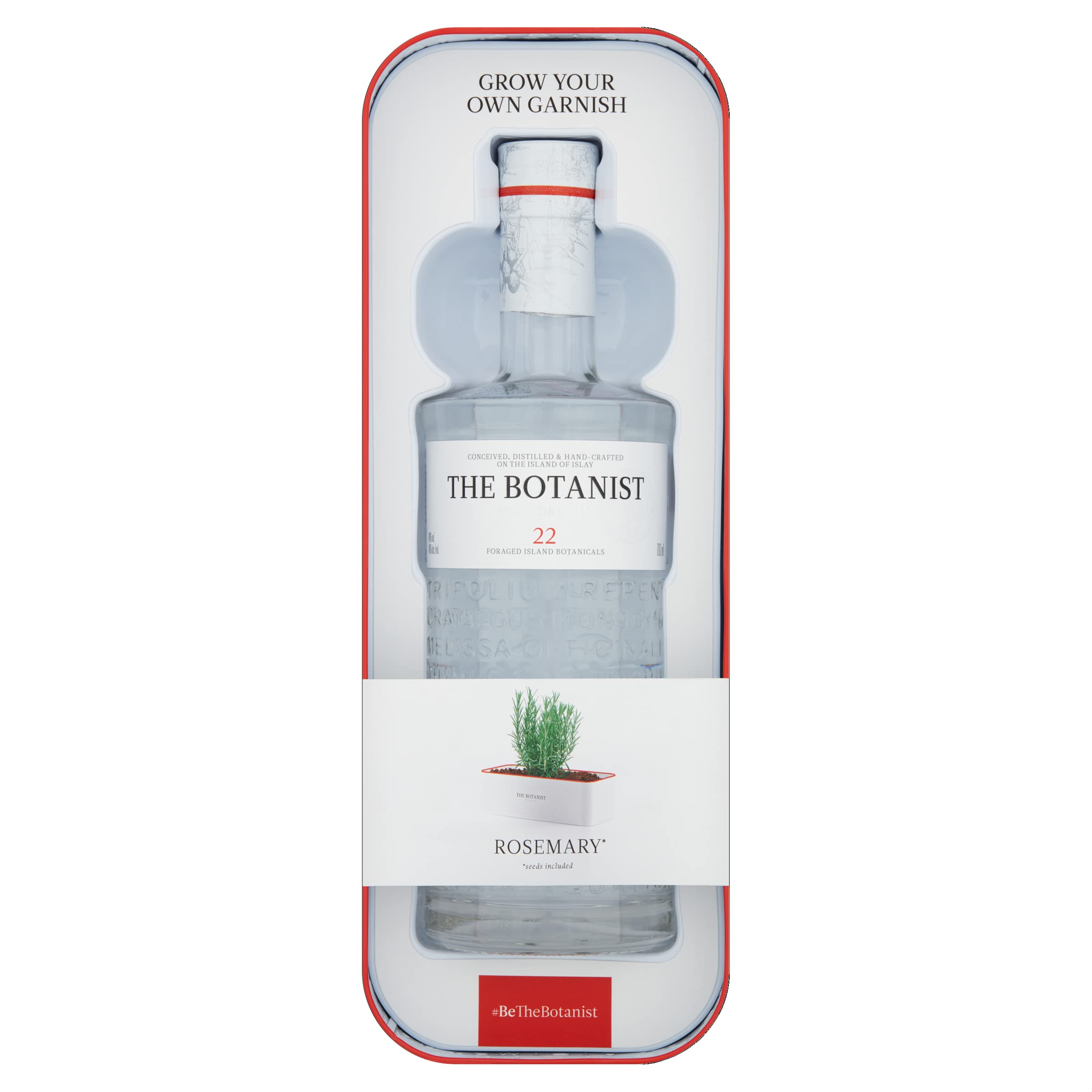 The Botanist Islay Dry Gin Gift Set, Garnish Tin Planter & Foraged Cocktail Booklet, 70cl