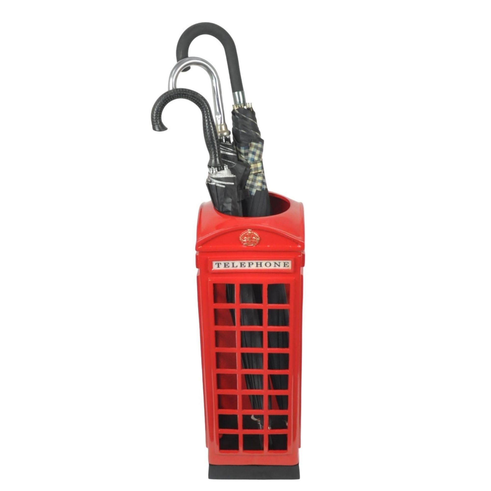 SK Style British Phone Box - Portaombrelli e bastone da passeggio, metallo, rosso, 50 x 18 x 18 cm