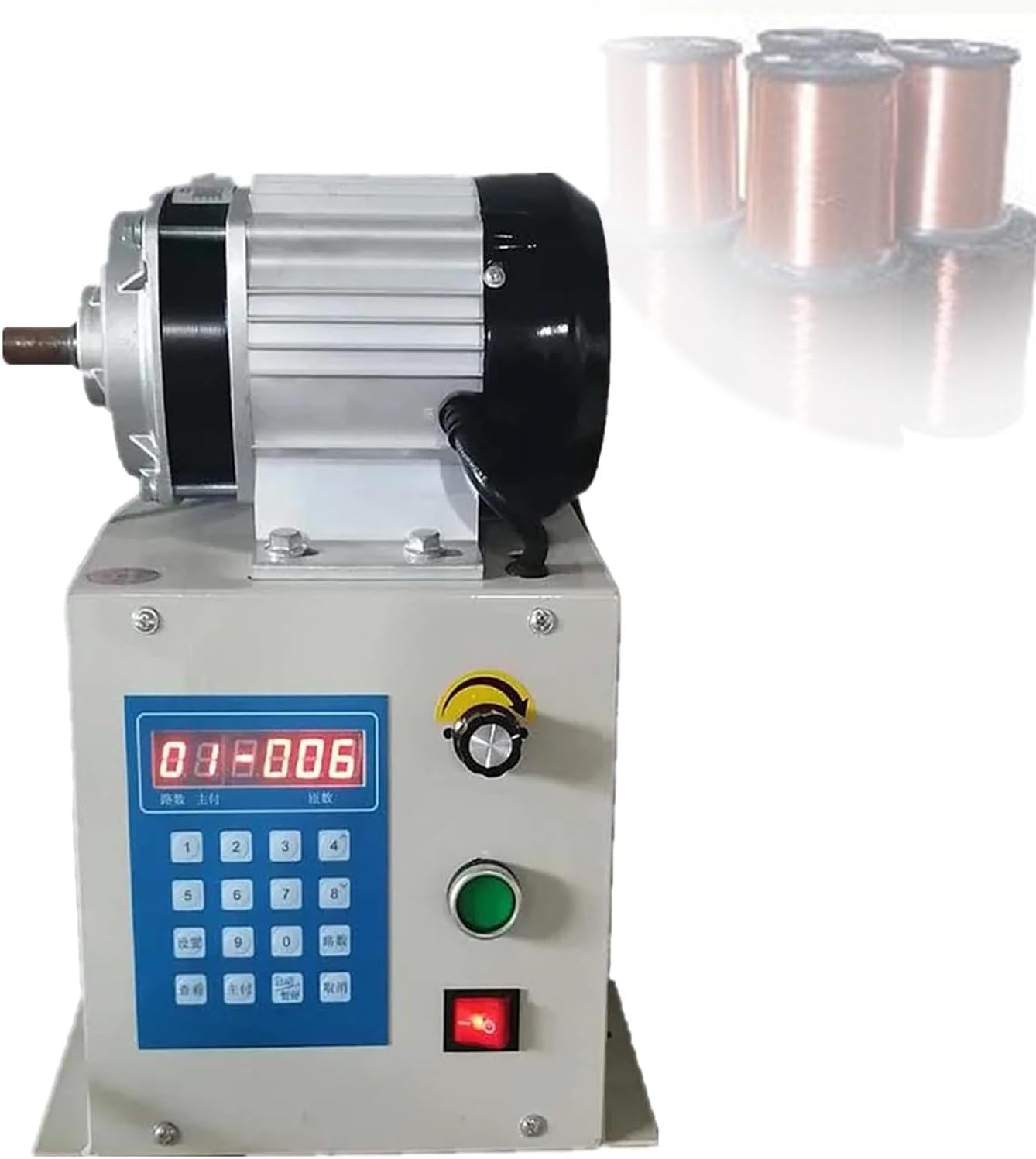 Industrial Coil Winding Machine, Digital Control Automatic Winder, 500W/650W/800W for Coil Winding, Efficient Use, for Coils, Fishing Line, Enameled Wire and Silk Threads(650w)