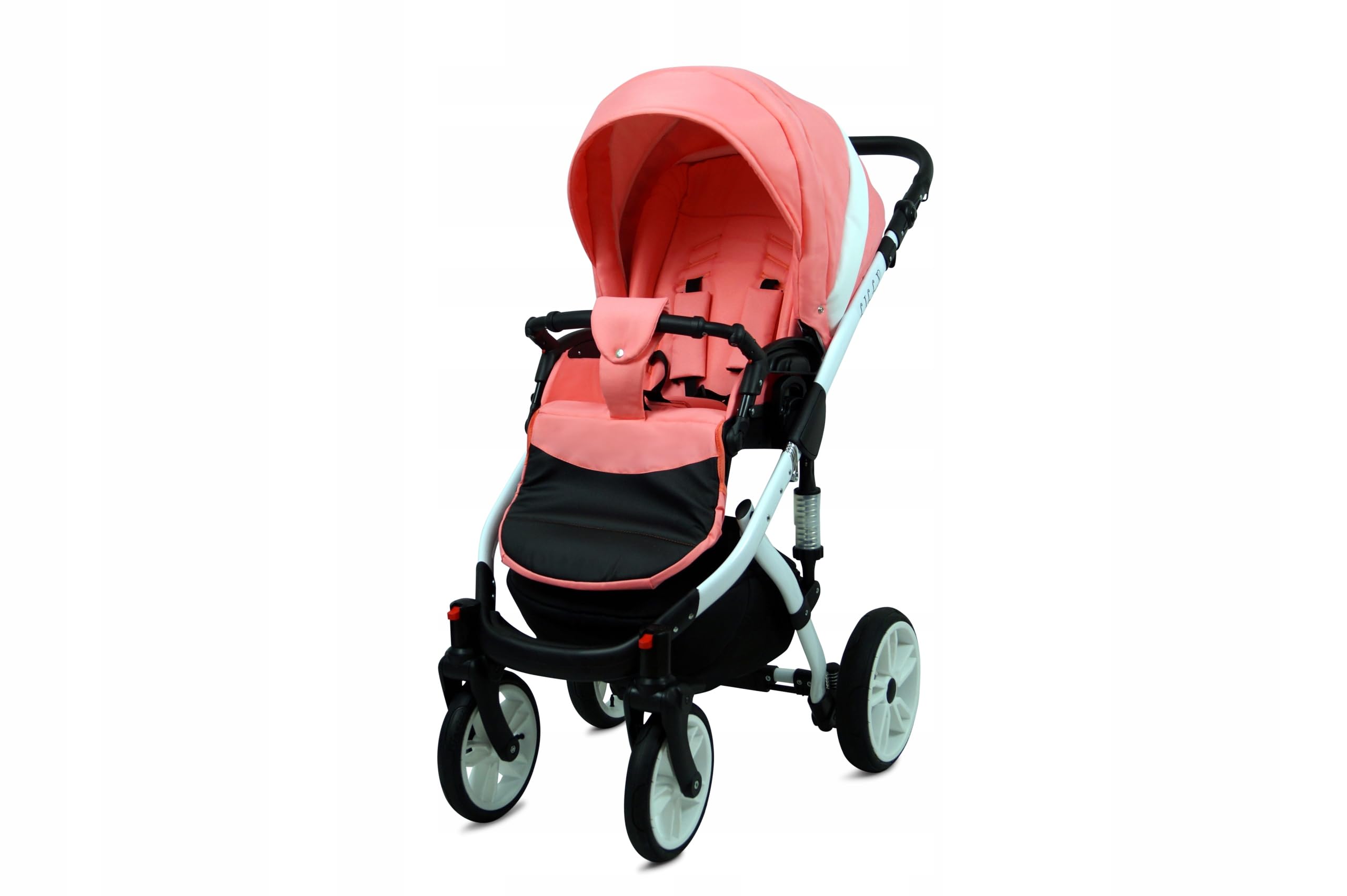 BabyLux® Carrito de Bebé Sistema de Viaje Set 3 en 1 - Lilly - incl. Capazo, Silla de Paseo, Silla Coche - Cochecito - con Bolso cambiador, Cubierta para la lluvia, Mosquitera etc.