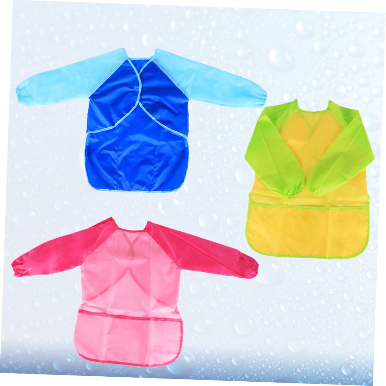 UPKOCH 6pezzi Grembiuli Impermeabili Per Ragazzo Ragazza Con Maniche Lunghe Bavaglini Per Pittura e Disegno Assortito Di Colori Protezione Per Durante Attività Creative