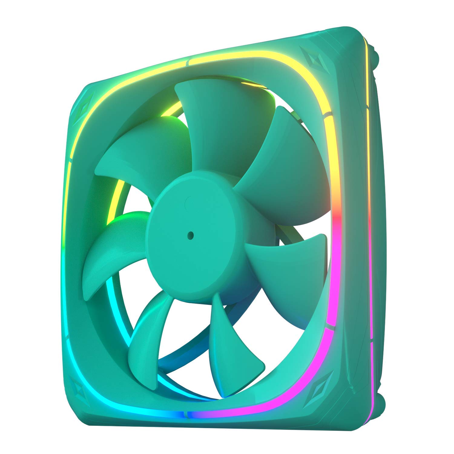 Vetroo CF120 120mm Case Fan 5V 3 PIN Addressable RGB MB Sync PC Cooling Fan W/Green Fan Frame for Radiator/CPU Cooler/Computer Case