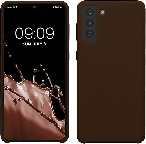 Miniatura 235 de kwmobile Funda Compatible con Samsung Galaxy S22 - Funda de teléfono de silicona TPU con acabado suave - Rojo Ruibarbo Piedra antigua,Azul