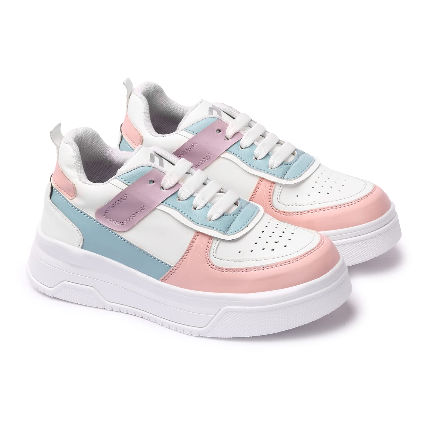 TRASE Revel-IV Comfortable Stylish Sports Running Shoes for Women & Girls | Pink-Sky Blue, 3 UK (B0BFH3KQPJ) Amazon Price History, Amazon Price Tracker