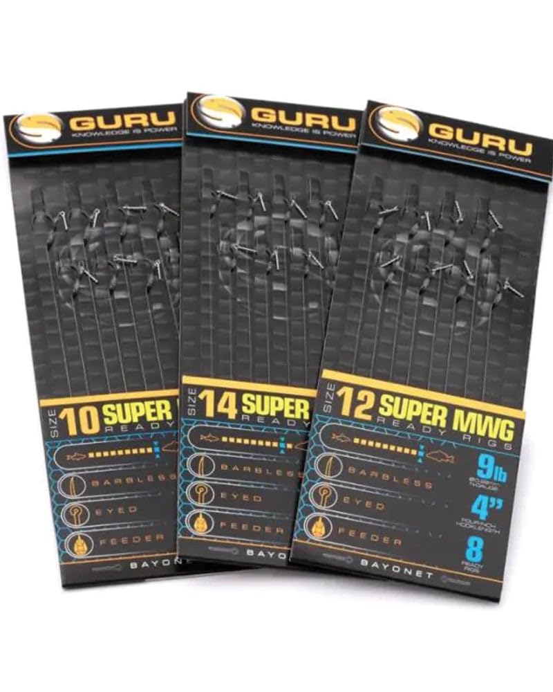 Guru SMWG 4" Bayonet Hair Rigs Barbless (Size 16 6lb)