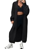 Women's Oversized Long Cardigan Open Front Duster Sweater Coatigan with Pockets