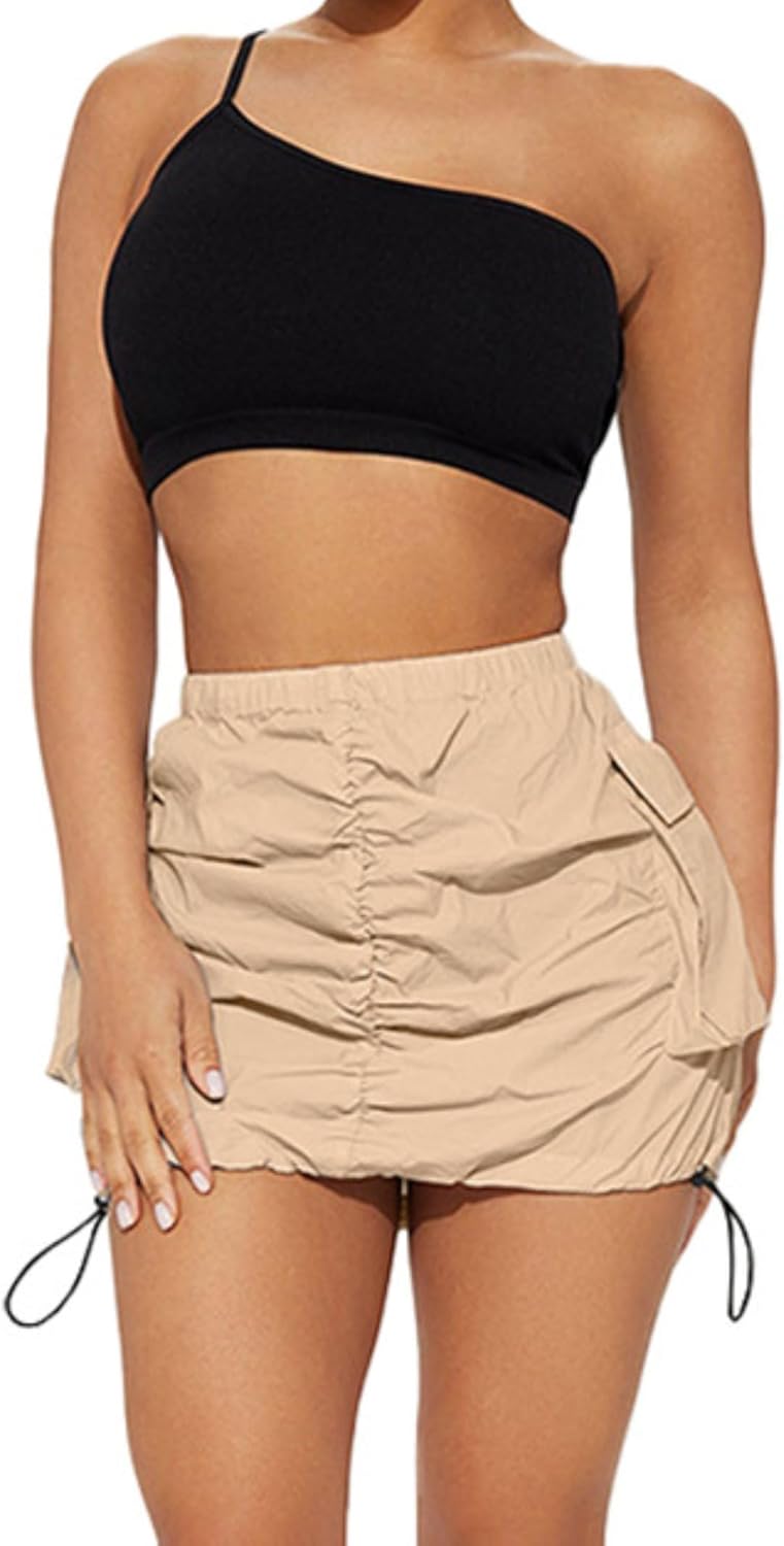 Skirts for Women Trendy Summer Drawstring Knot Side Tanzania Ubuy