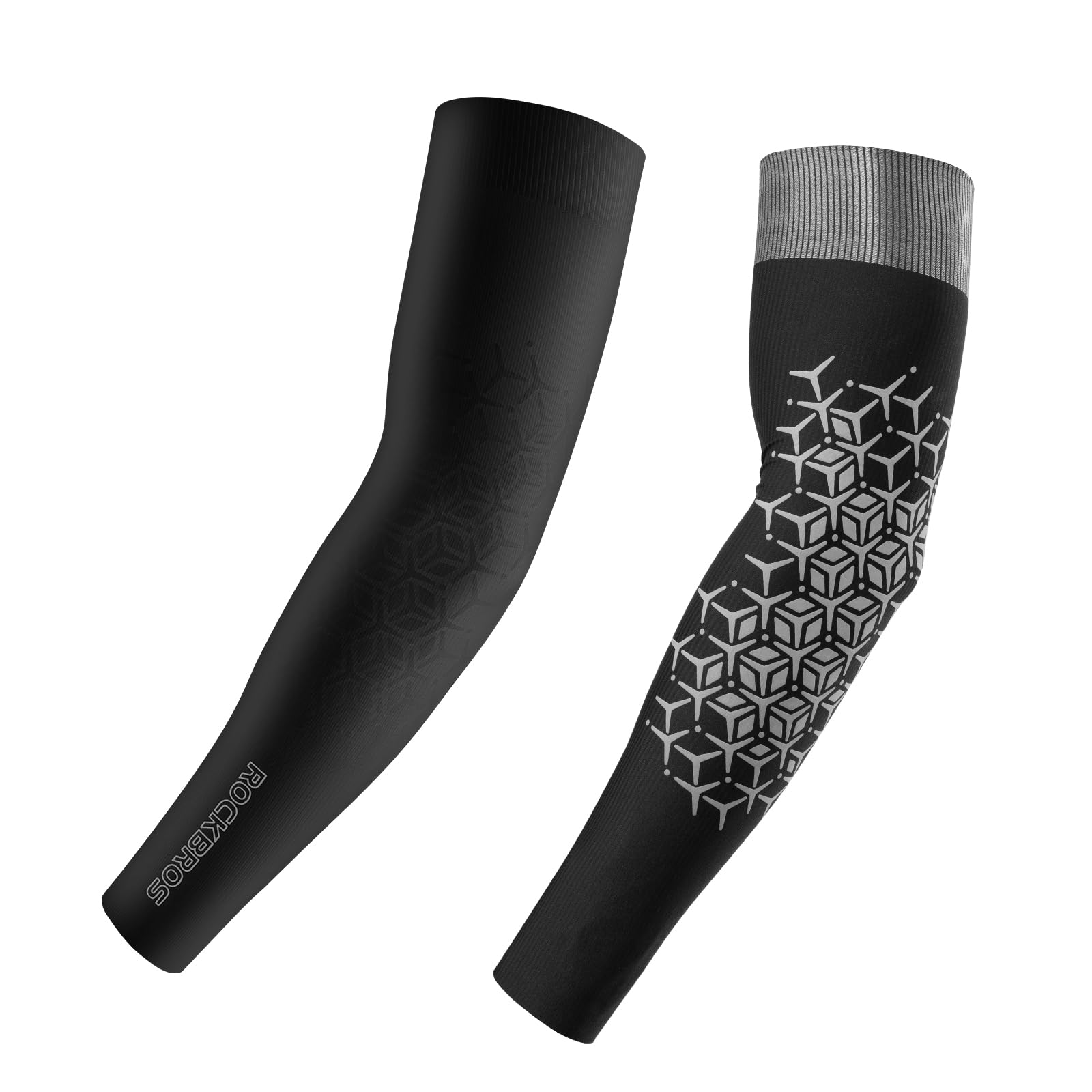 ROCKBROS Manicotti Ciclismo, Manicotto Braccio Uomo Donna, Maniche Ciclismo 4D Ultra Protezione, Manicotti Braccia Raffredamento UPF 50+ per Ciclismo, Pallavolo, Running e Outdoor, Taglia S-XL