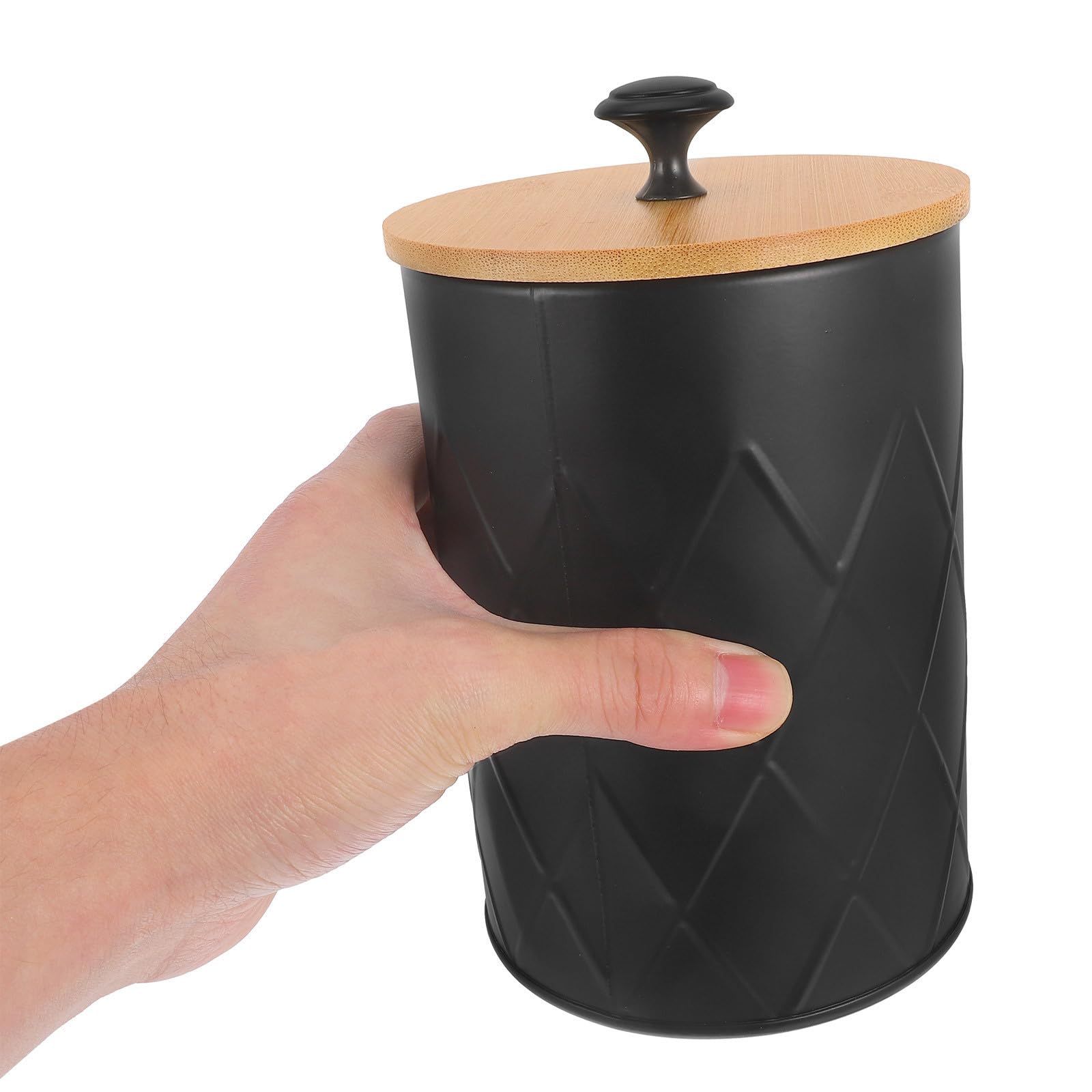 Bote de Almacenamiento de Cocina Metálico Hermético Negro 1, 2 L