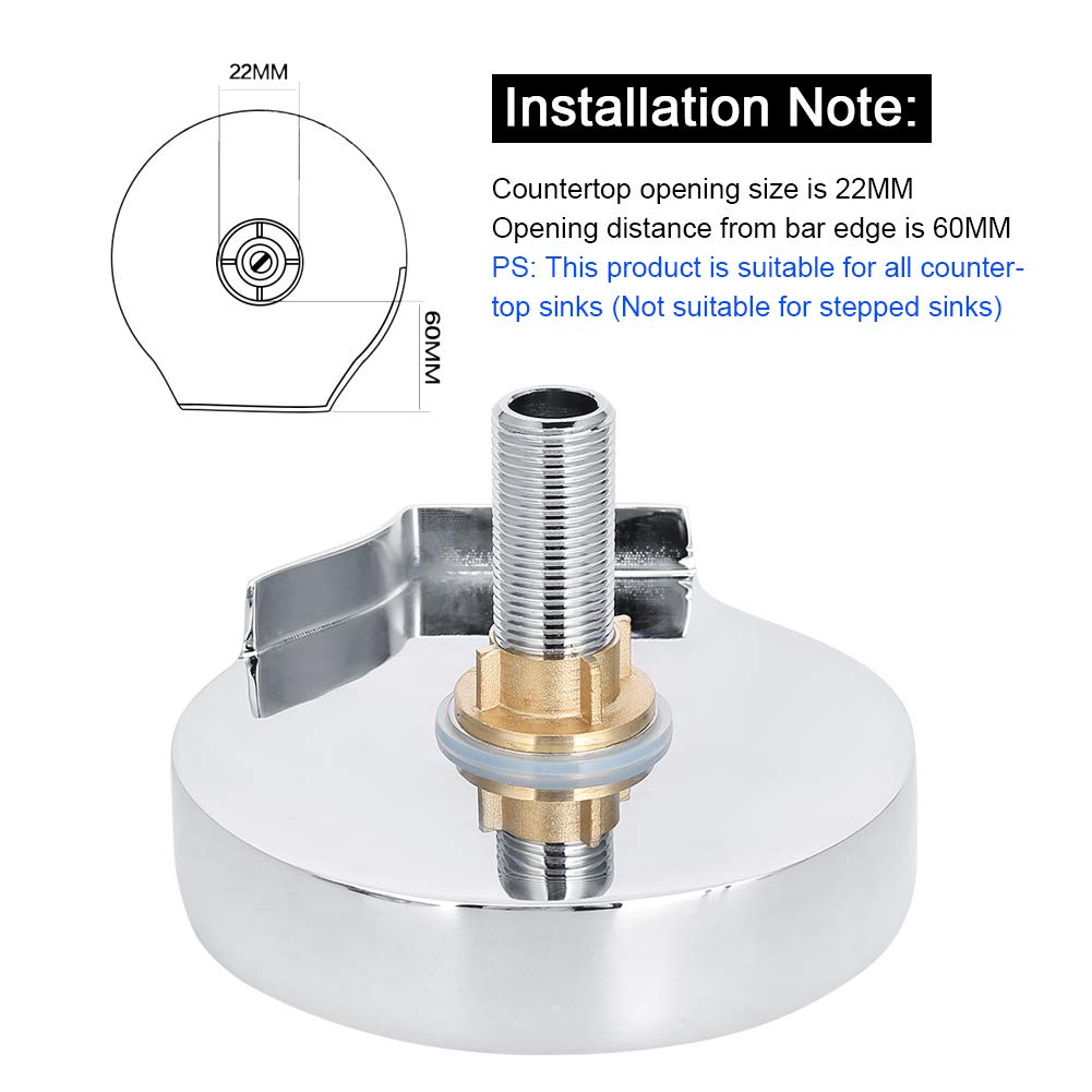 G1/2 pulgadas de acero inoxidable Lavadora de tazas de acero inoxidable, limpiador automático con fuerte columna de agua para uso privado y comercial, 14,1 x 13,2 x 4,2 cm