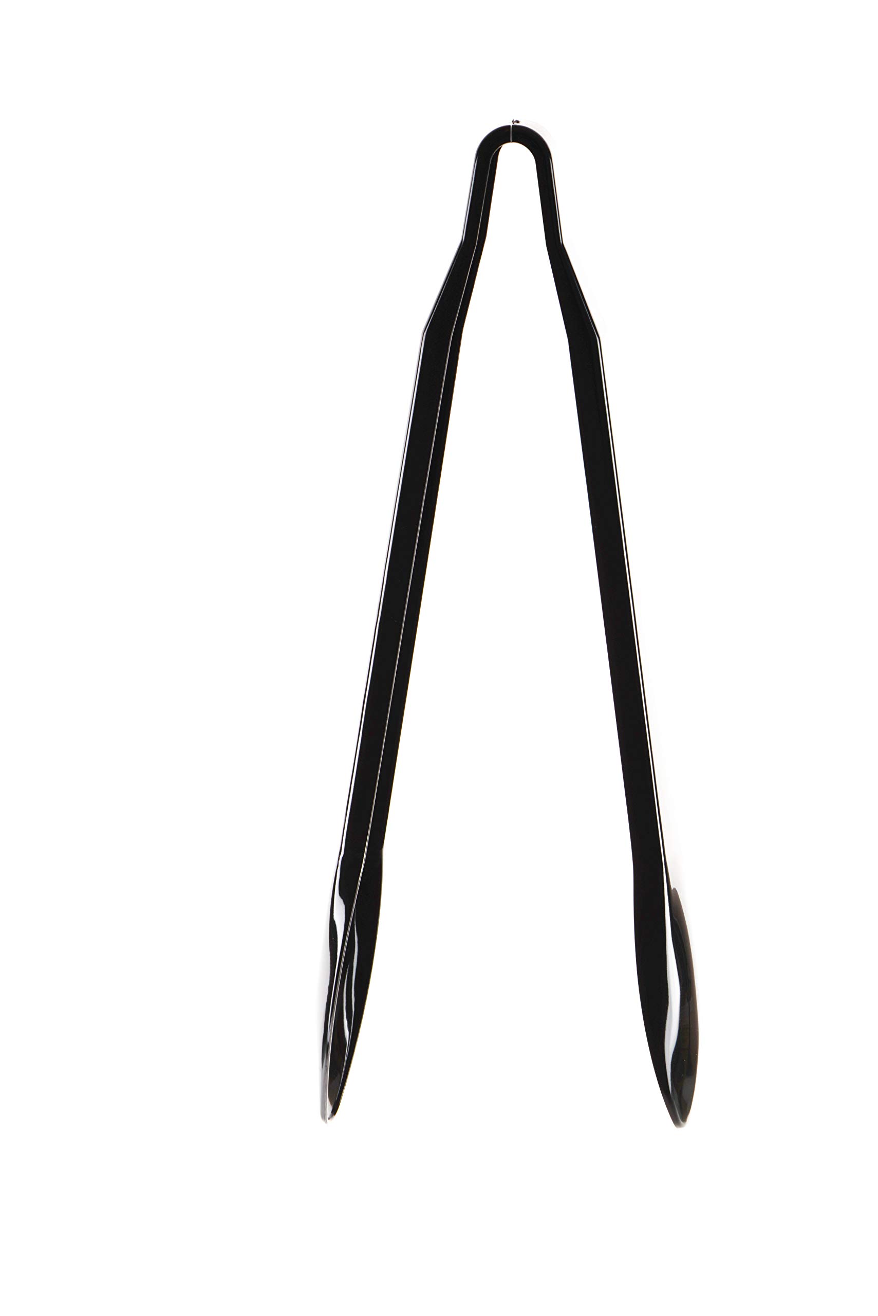 Set of 24 - Heavy Duty Black Serving Tongs - 9 inch - Plastic Disposable Salad Tongs - High Heat Plastic, Catering, Salads, Bakery, Buffets, BBQ, Ice, Hot and Cold Foods (9
