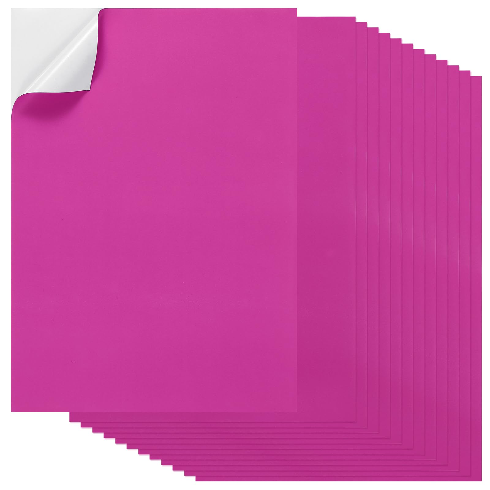 PATIKIL 20Pcs Full Sheet Label Sticker Paper, A4 Shipping Labels Matte Colored Adhesive Printable Sticker Paper for Inkjet Laser Printer Printing, Dark Pink