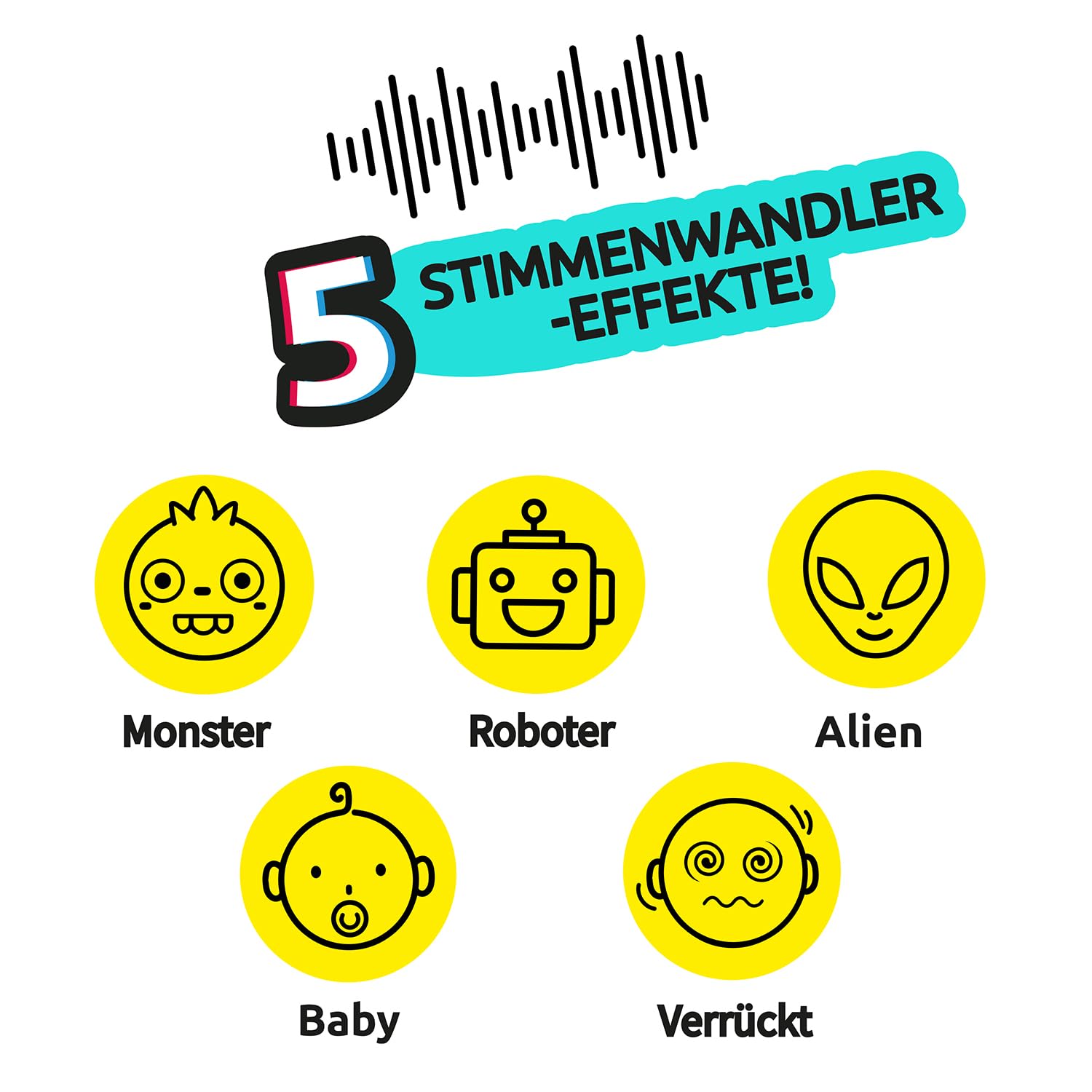 Canal Toys - 2-in-1 Video Walkie-Talkie Set - mit Farbbildschirm & Kamera - 300 m Reichweite - 20 Filter & 5 Stimmen - USB-C & Akku - interaktives Elektronikspiel ab 5 Jahren - INF 042