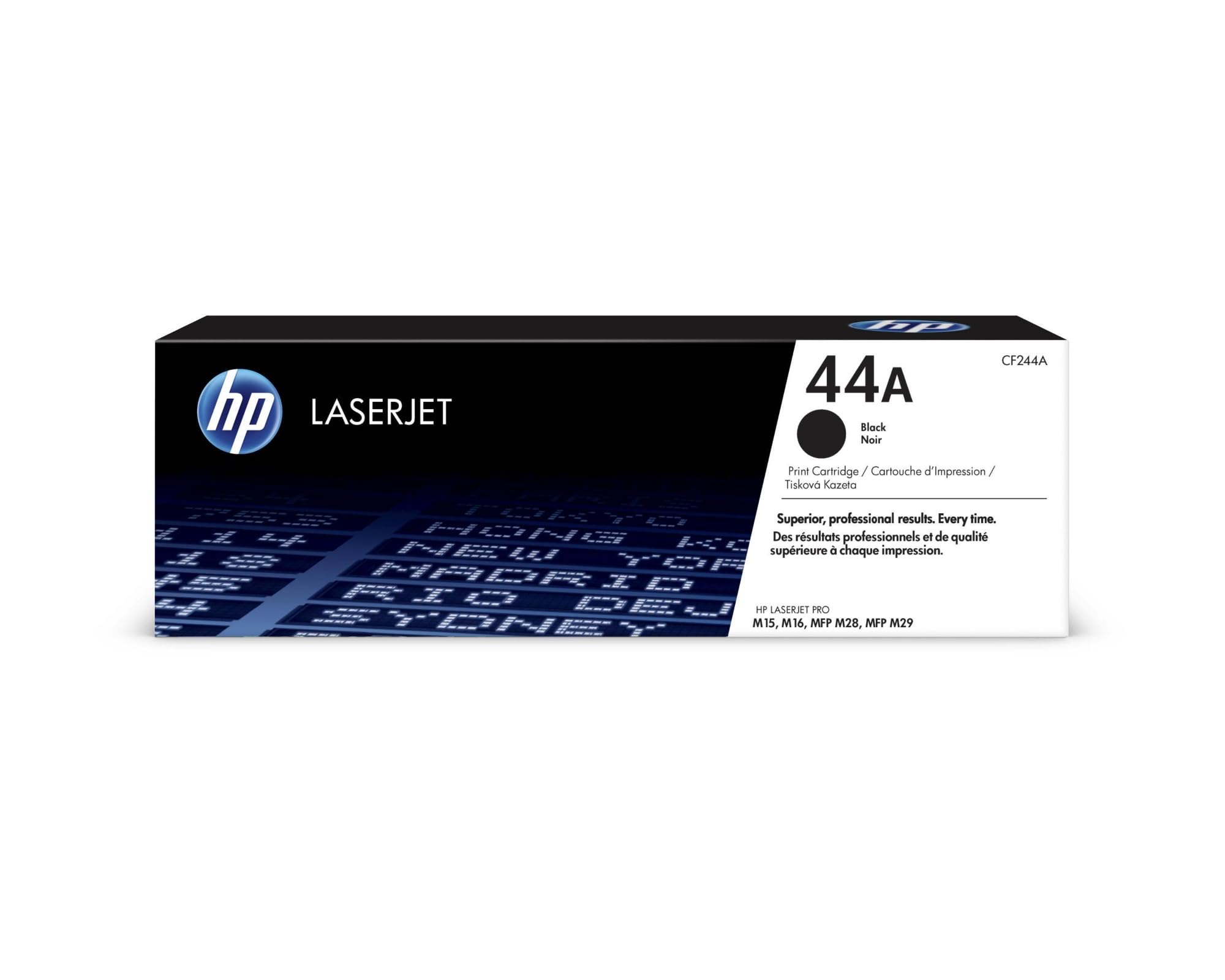HP 44A CF244A, Cartuccia Toner Originale da 1000 Pagine, Compatibile con le Stampanti LaserJet Pro PRO M15A, M15W, MFP M28A, MFP M28W, Nero
