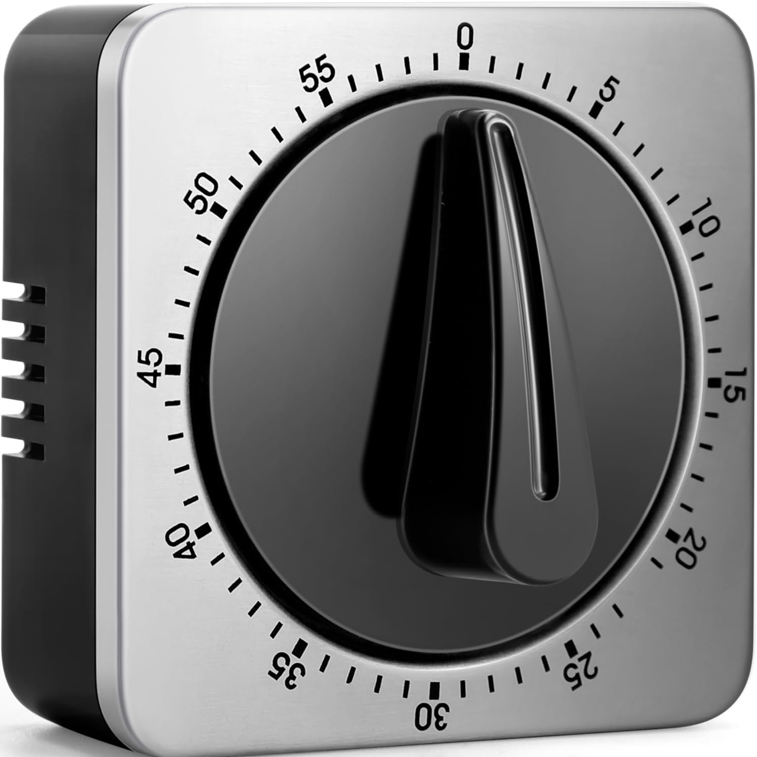 Kitchen Timers for Cooking, Chef Cooking Timer Clock with Loud Alarm,100% Mechanical Desk Timer - No Batteries Required - Magnetic Backing, Exquisite Stainless Steel Body - Countdown Reminder Magnetic
