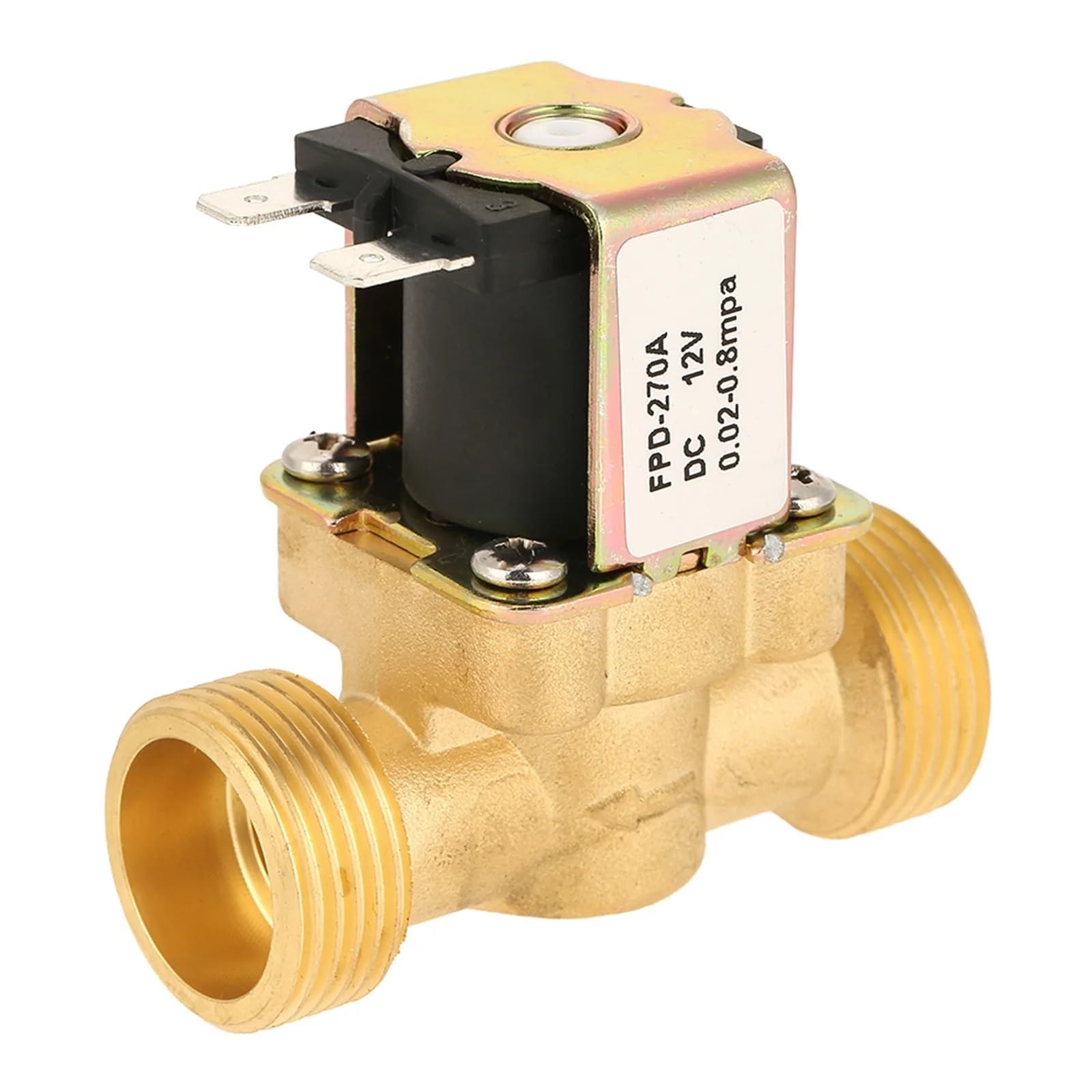 Jpvlcndj One Color 1Pc Dc12v G3/4 Normal Closed Brass Electric Solenoid Valve Electric Magnetic Valve For Water Nc Solenoid Valve