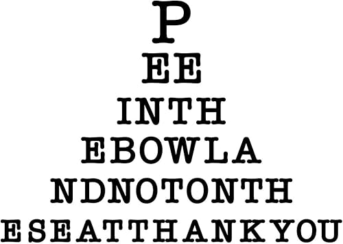 Miniatura 4 de Calcomanía de vinilo para pared, 16 x 23 pulgadas, para orinar en el cuenco y no en el asiento, 16 x 23 pulgadas, decoración ingeniosa de humor para