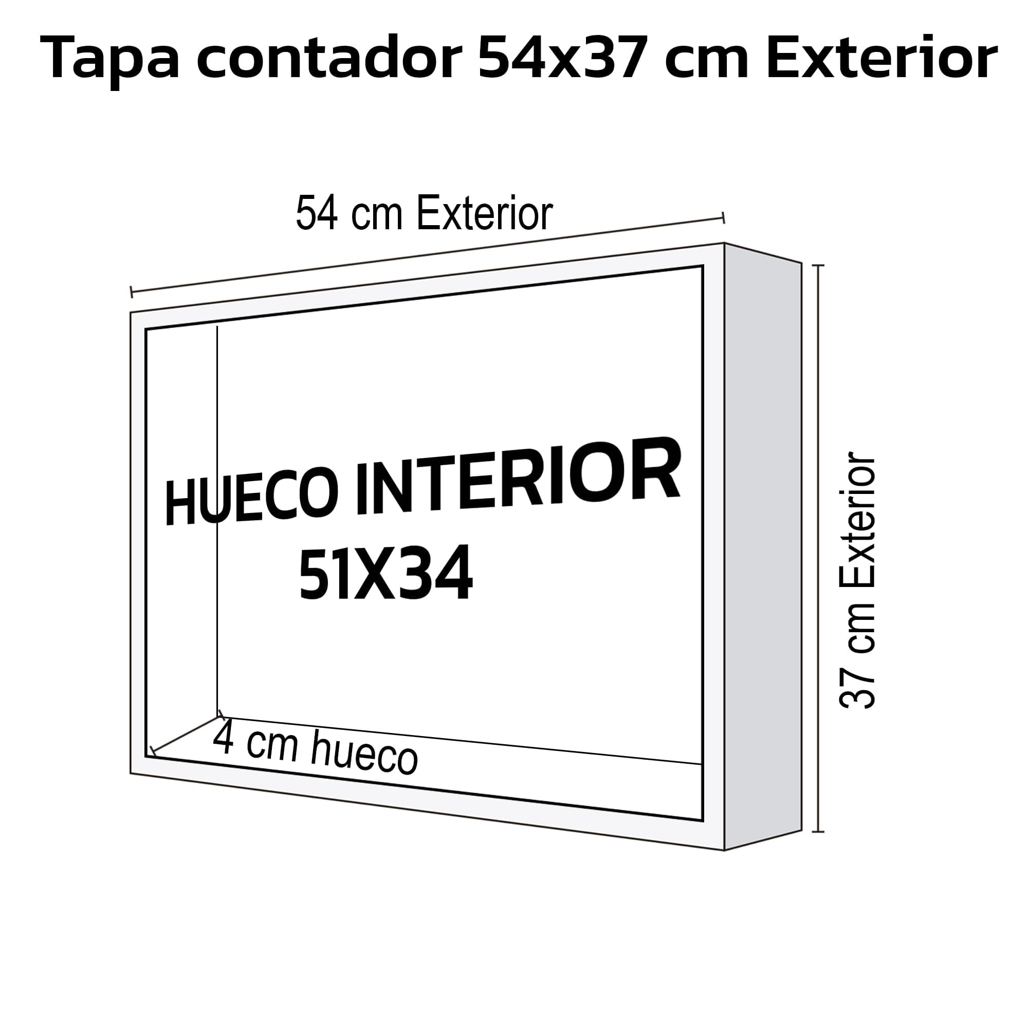 Lafabricadelcuadro® Tapa Contador de Luz Decorativo de Madera– Colgador de Llaves de Pared– Disponible en 40 Diseños y 2 Tamaños (Cub FC124, 54x37 cm)