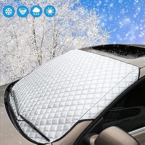 SMALUCK Car Windscreen Cover Sunshades, Car Windshield Cover Sun Shade UV Protective Front Window Cover – Snow Ice Frost…