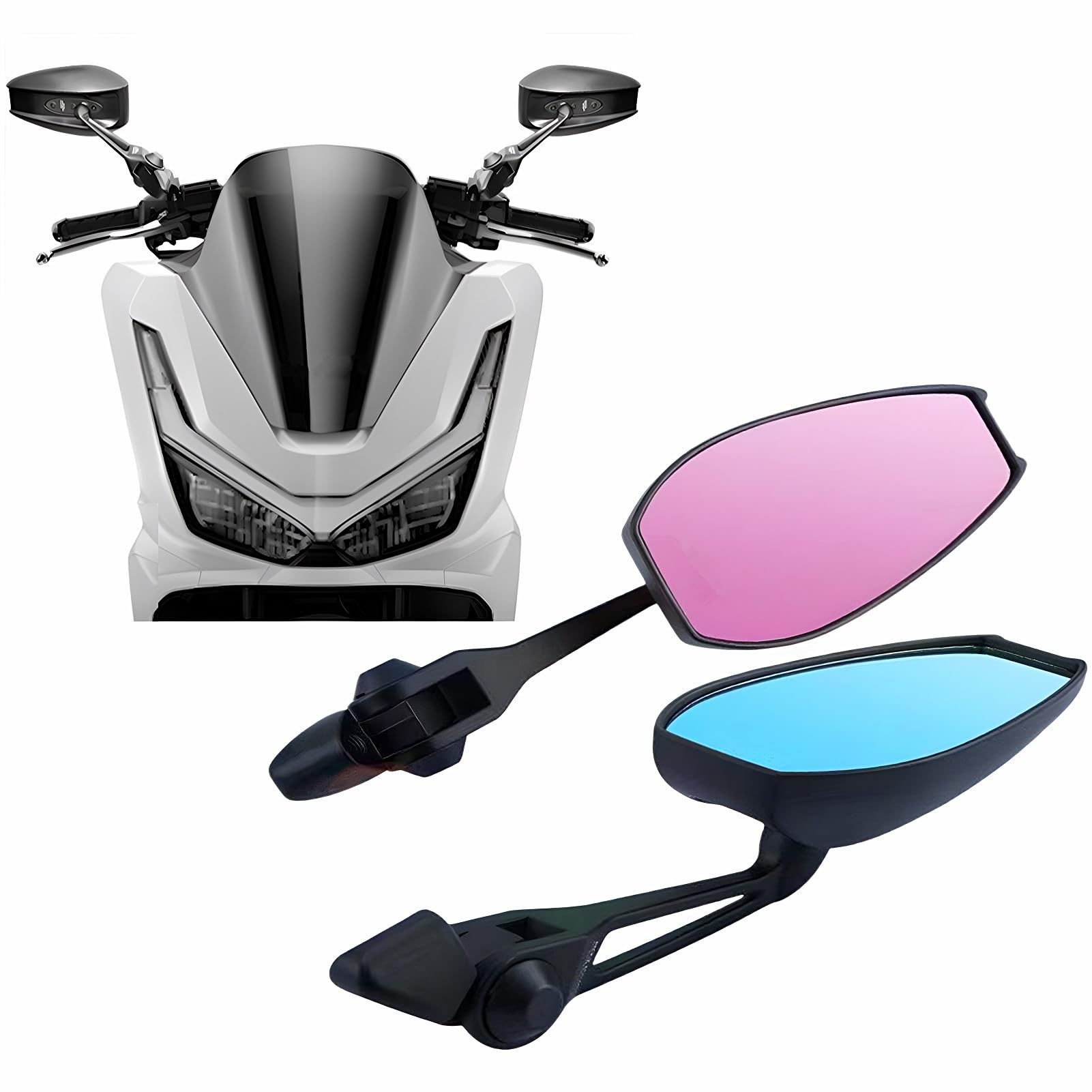 TWR製 オートバイ用カーボンミラー　　pcx Amazon | PCX125/PCX160 (2025年モデル) バイクミラー 防眩鏡 改造部品