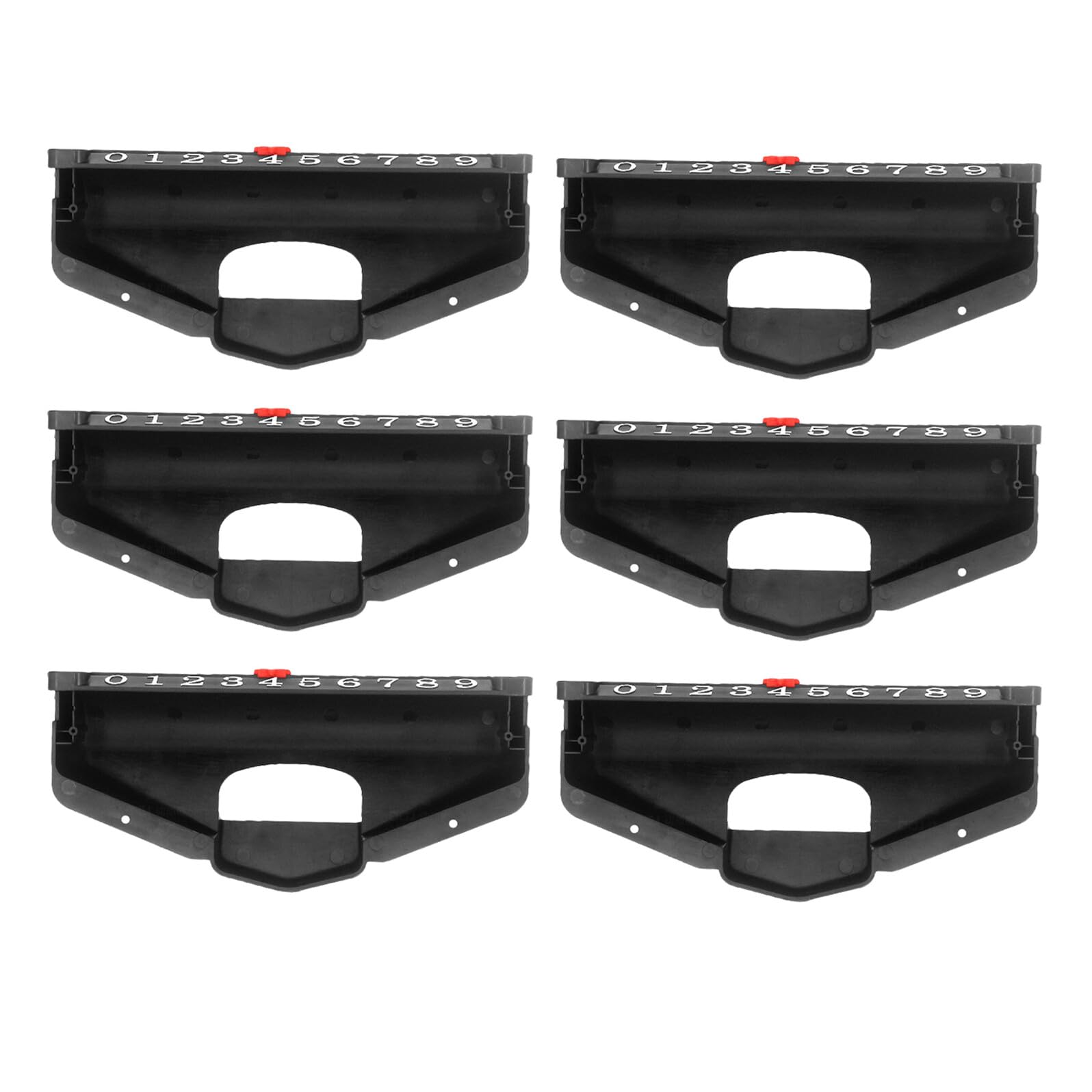 Contapunti per Tavolo Hockey 6 Pezzi in Plastica Nera | Indicatore Segnapunti per Table Football, Accessorio per Giochi da Tavolo e Pause in Ufficio