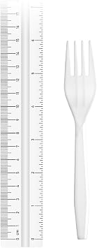 ZEML 50 Medium-Weight Disposable Plastic Forks - White
