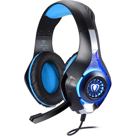 Samoleus Cuffie Gaming per PS4, Gaming Headset Cuffie con Microfono, 3.5mm  LED Stereo Surround Cuffie e Controllo Volume Cancellazione Rumore per  Playstation 4 PS4 PC Xbox One Switch Laptop (Blu) : Amazon.it: