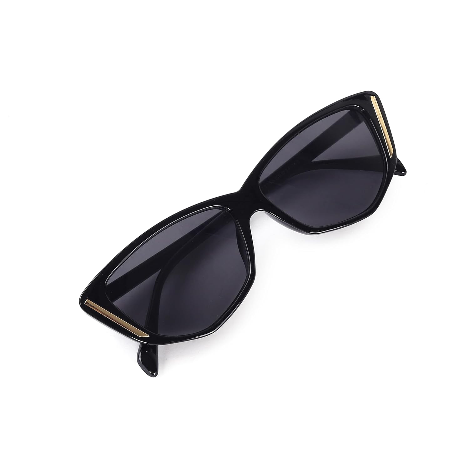 Noir Gaze| Designer Cat Eye For Women | Cooling glasses | Latest UV Protection Ladies Goggles | For Female | Golden Stripe... - Review, Price and Buying Guide