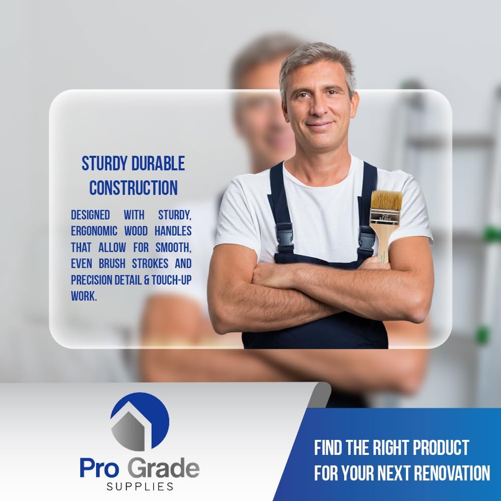 Pro Grade - Chip Paint Brushes - 96 Ea 3 Inch Chip Paint Brush Light Brown