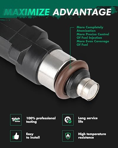 Miniatura 262 de Inyectores de combustible SCITOO de 4 agujeros aptos para 2006-2009 para Volvo para C70 2.5L, 2001-2003 2005-2009 para Volvo para S60 2.4L