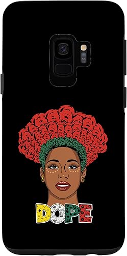 Galaxy S9 Dope Afro African American Black Pride - Black History Month Case